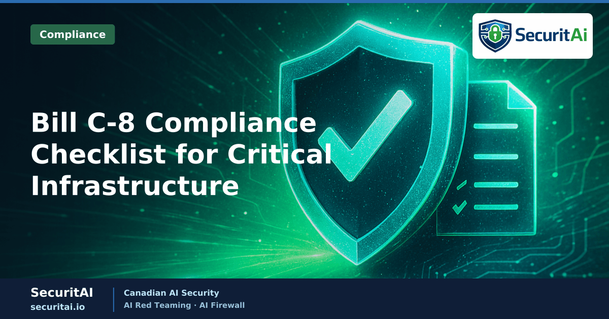Bill C-8 compliance checklist for critical infrastructure operators